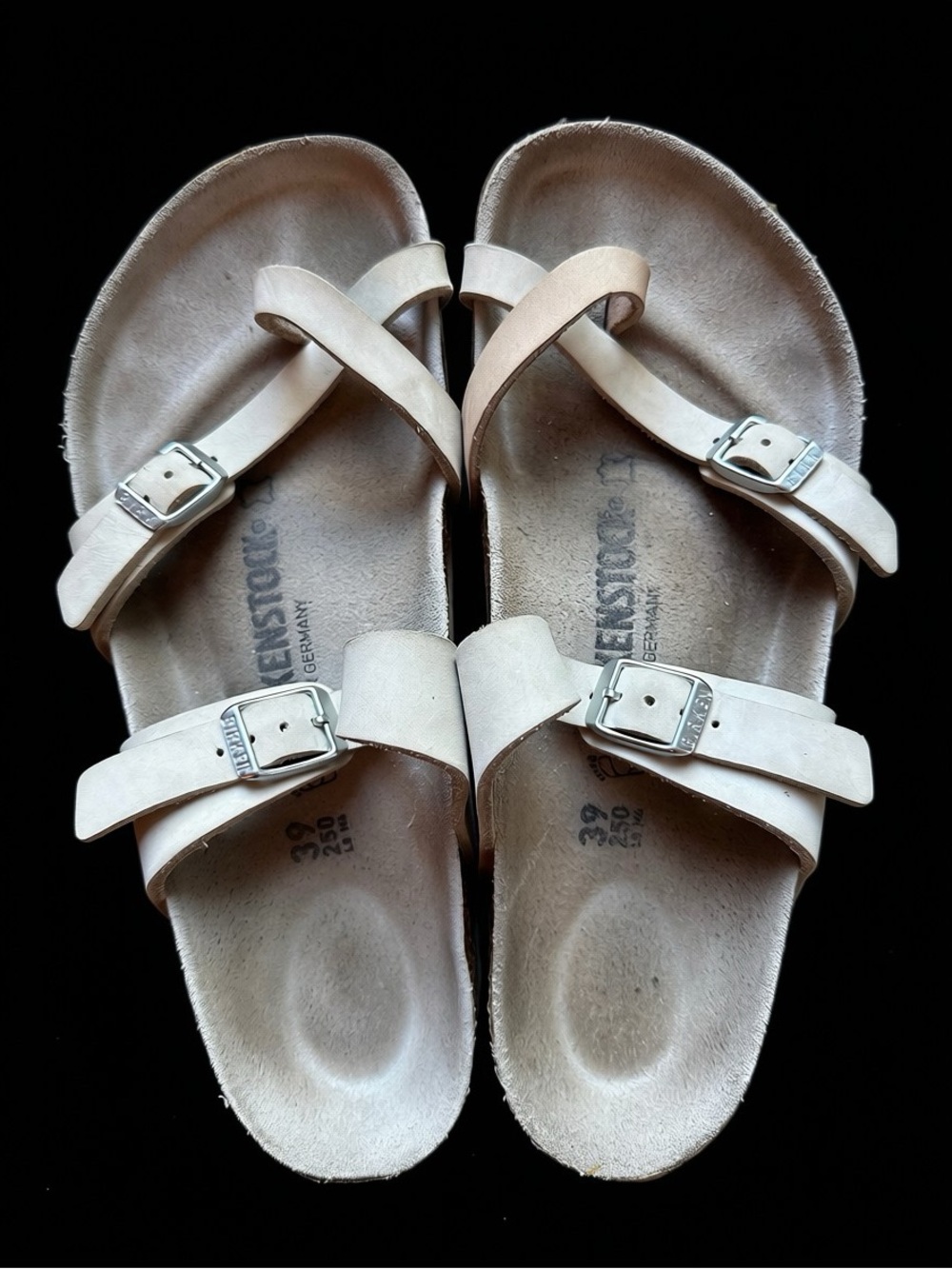 Birkenstock Natural Leather Double Strap Sandals